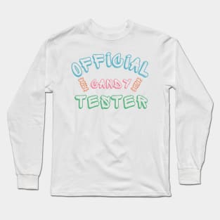 Official Candy Tester. Cute Halloween Costume Kids Long Sleeve T-Shirt